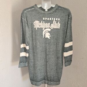 Michigan State Spartans Dark Green Nightshirt Sleep Collegiate Leisure Sports